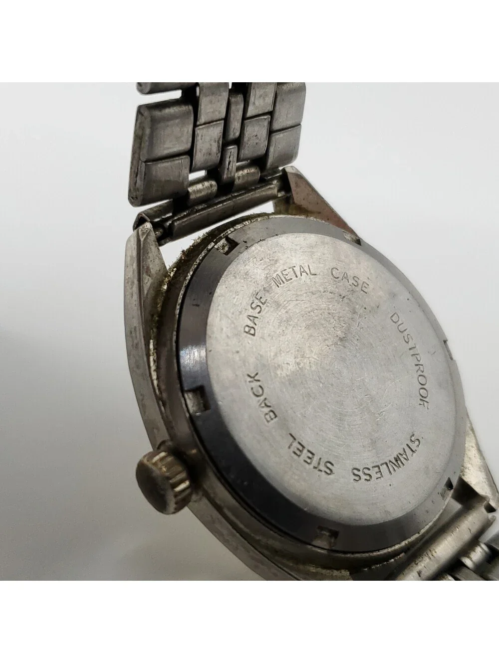 Vintage Mens Marcel Watch Running Fast Silver Tone Day/Date Dial